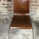 Vintage Scandinavian chairs (series of 4) in thermoformed wood 1970