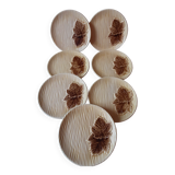Set of 7 Orfinox dessert plates