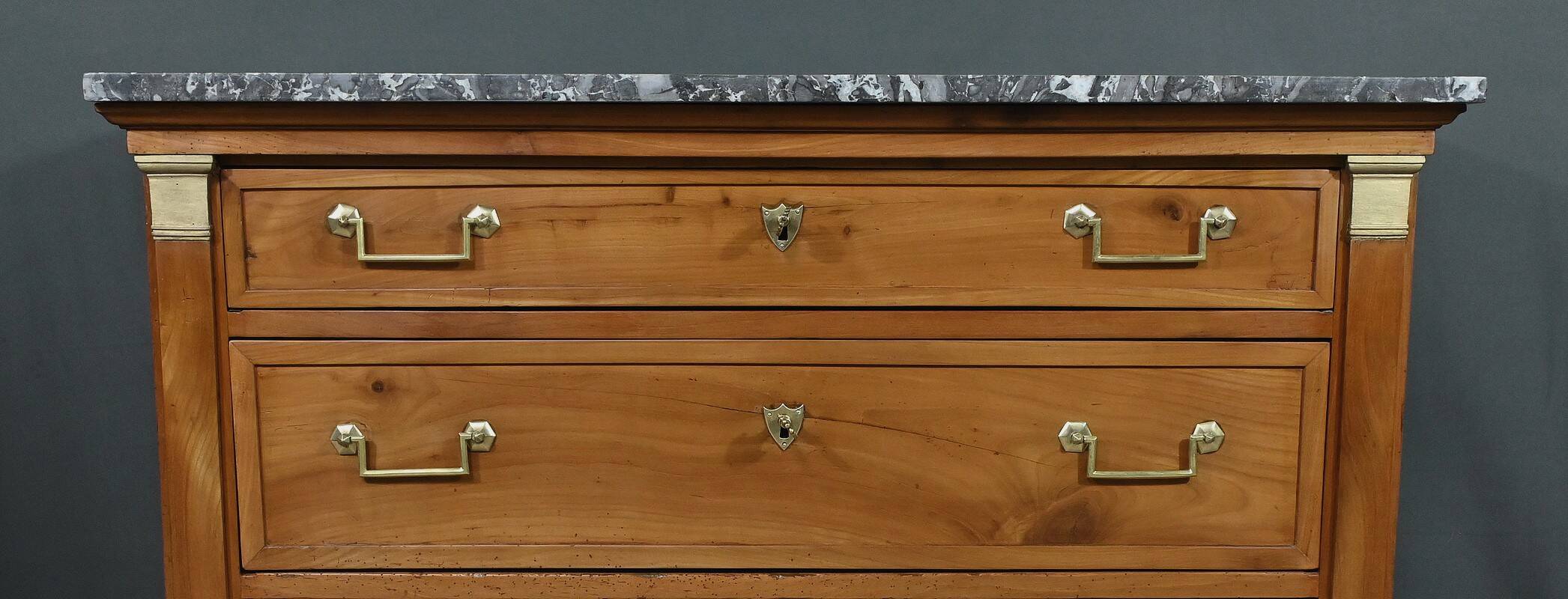 Small Cherrywood Chest of Drawers, Directoire Period – Early 19th Century