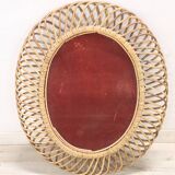 1960s Italian design bamboo mirror