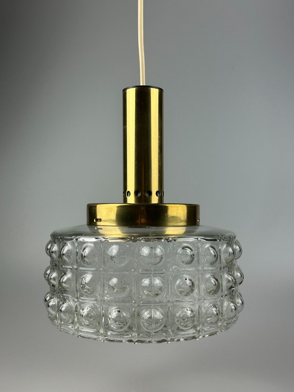 60s 70s VEB hanging lamp ceiling lamp bubble brass glass space age design