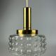 60s 70s VEB hanging lamp ceiling lamp bubble brass glass space age design