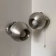 70s Brushed Aluminum Eyeball Wall Lights