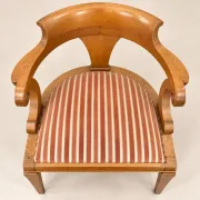 Set of 12 Empire armchairs – Solid oak – Gondola backrest
