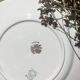 6 flat mint plates and golden flowers