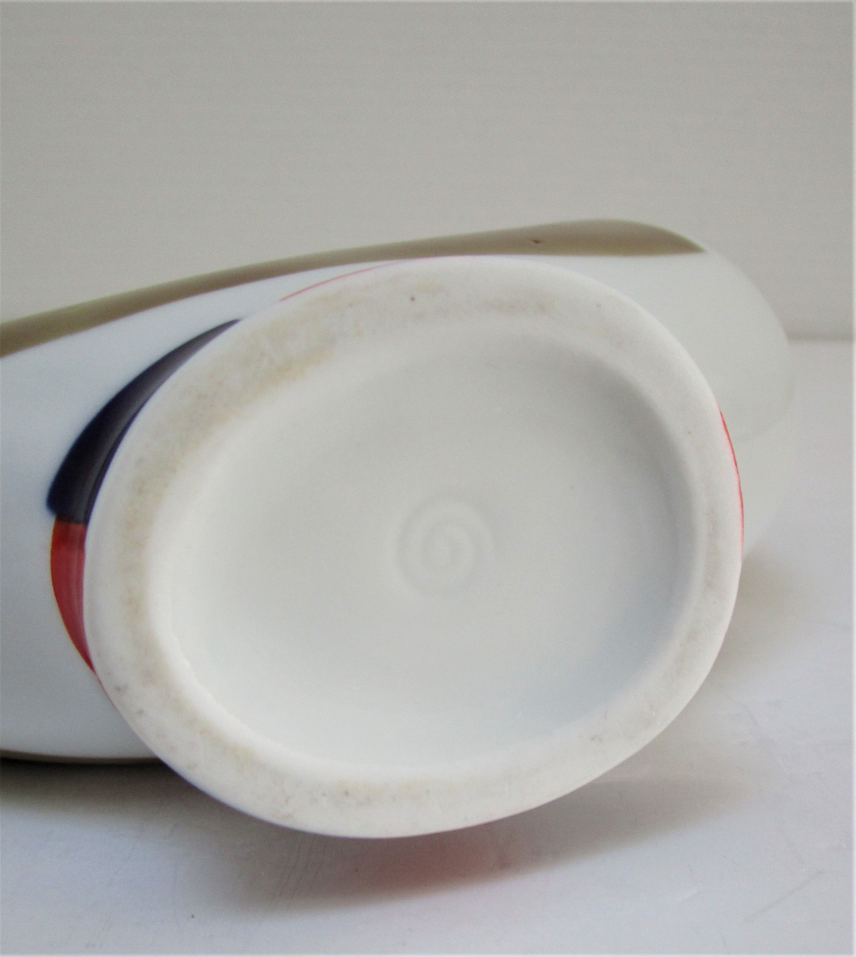 Zoomorphic pitcher vase rooster porcelain design vintage