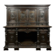 Important Renaissance buffet in solid walnut.