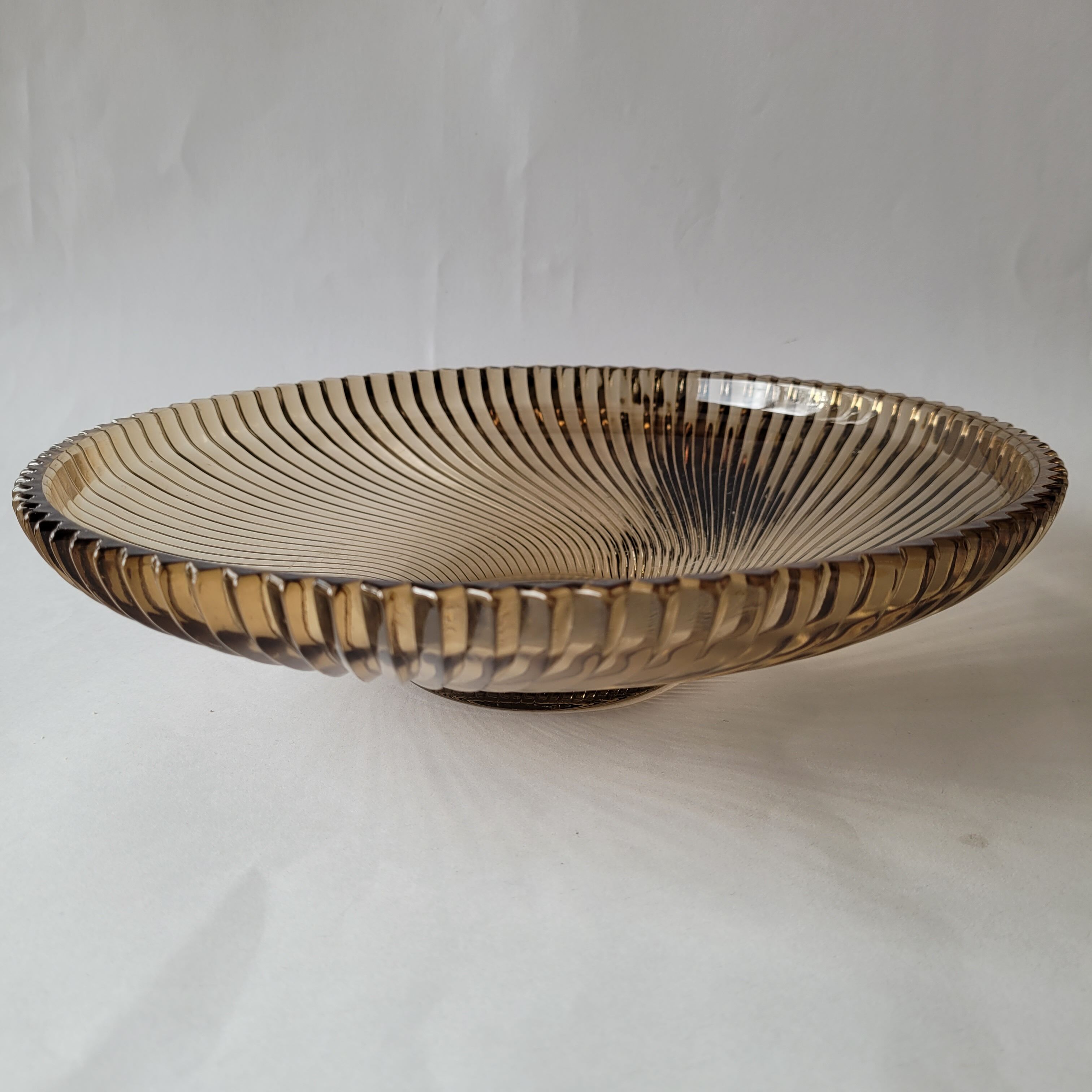 Smoked glass fruit cup bowl