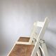 Pair folding chairs caning