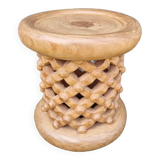 Tabouret Africain Bamiléké Brun Naturel