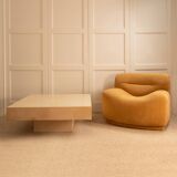 Table basse parchemin - 1970s