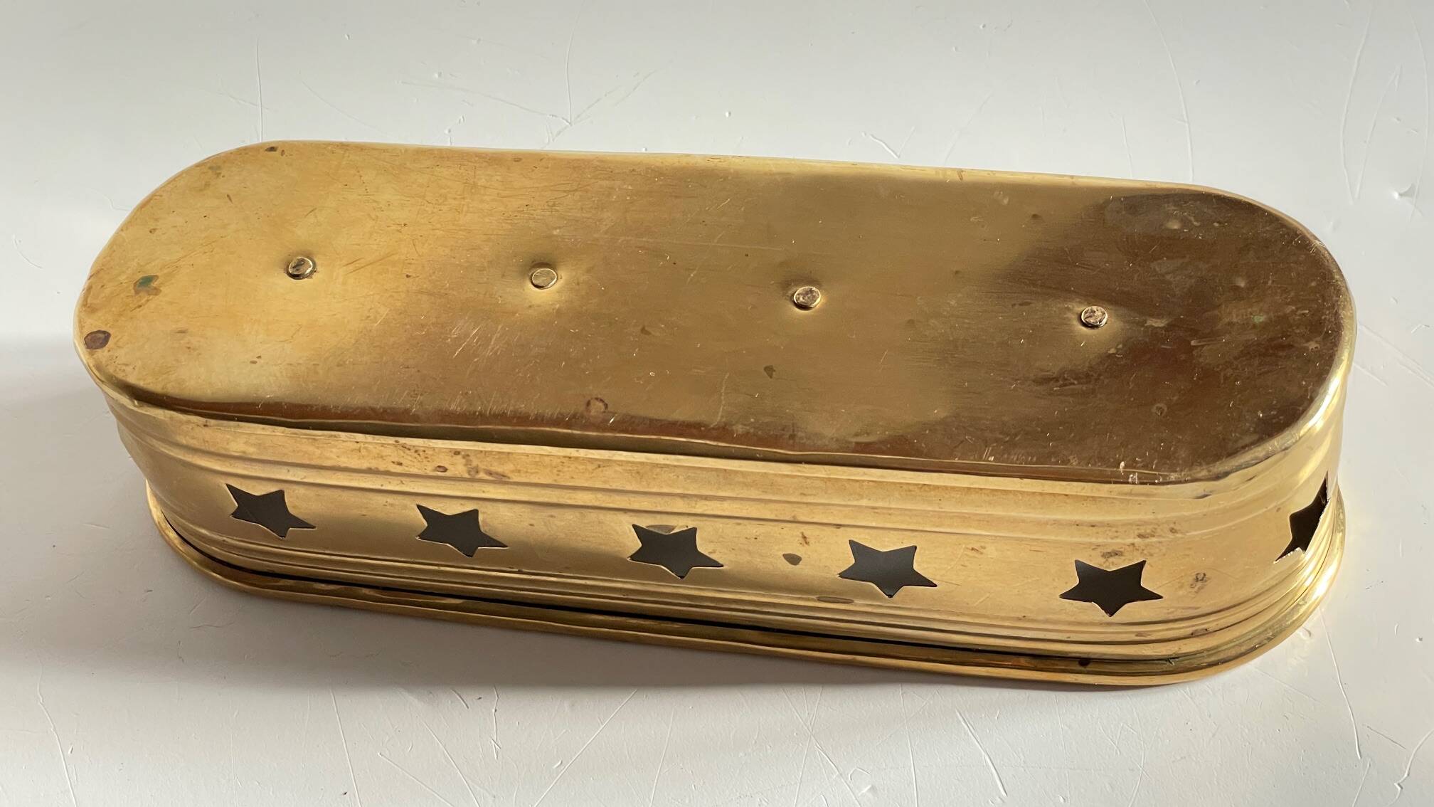 Bougeoir chandelier etoiles vintage laiton