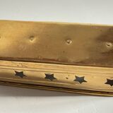 Bougeoir chandelier etoiles vintage laiton