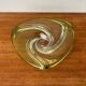 Mid-century modern crystal fruit bowl by Rene Delvenne for Val Saint Lambert, Belgium, 1960s.