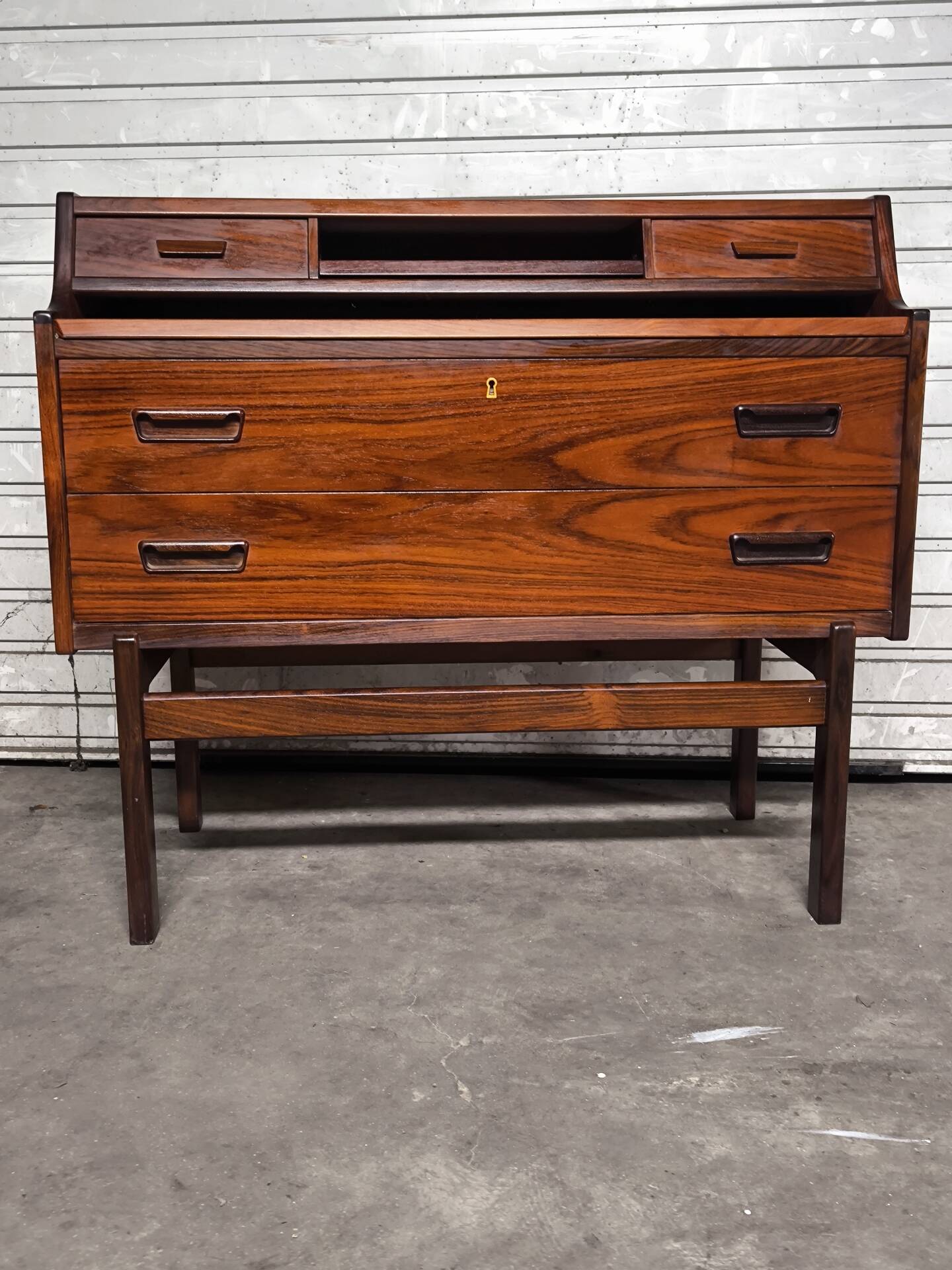 Vintage Scandinavian secretary Arne Wahl Iversen 1960 rosewood