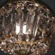 Balloon chandelier in bronze and crystal