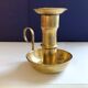 Large artisanal hand candle holder cellar rat gilded copper vintage atypical