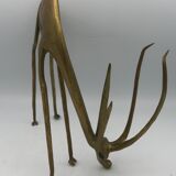 Gazelle ou antilope d’afrique, en laiton massif