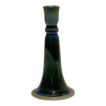 Bougeoir en céramique bleu