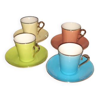 4 coffee cups & saucers