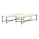 Pair of white benches, in lacquered and gilded metal. 2000s.