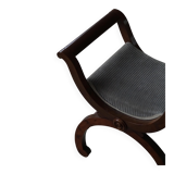 Empire-style Danish piano chair/stool with velvet seat, early 1900s.