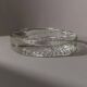 Transparent Murano Glass Ashtray with Asymmetric Thick Rim, 1970s Italian Retro Table Decor