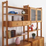 Oak system bookcase, Danish design, 1960s, designer: Henning Kjærnulf