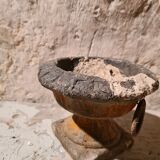 Patinated terracotta vase