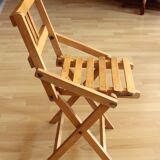 Tabouret enfant pliable en bois - Vintage des années 60