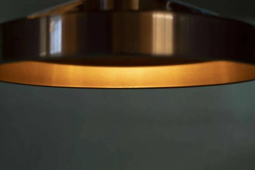 Vintage suspended lamp in aluminium from the 60s/70s, dining table lamp.