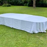 Large and wide walnut reception table