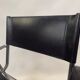Vintage chair in saddle leather black steel 1970s