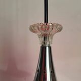 Suspension Space Age in opaline enamel with a chrome finish, circa 1960.