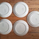 Set of 5 Sarreguemines dessert plates
