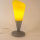 Elegant lamp of the space age in bright yellow glass 90s