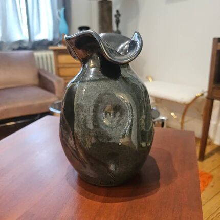 Vintage ceramic vase by Thomas Buxo - 1960s modernist design