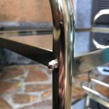 Golden rolling desserte vintage mirror trays