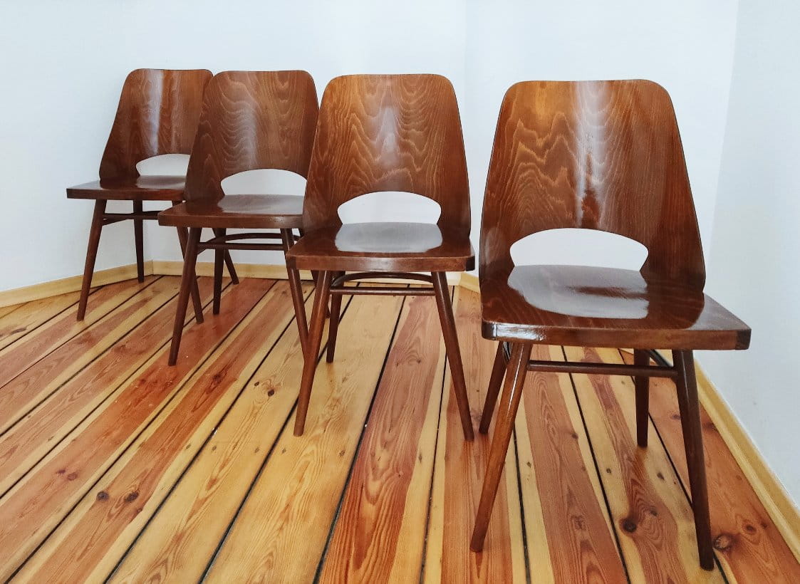 Set of Four Chairs by O. Haerdtl for TON, Czechoslovakia, 1960s