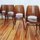 Ensemble de quatre chaises par O. Haerdtl pour Ton Tchécoslovaquie, années 1960