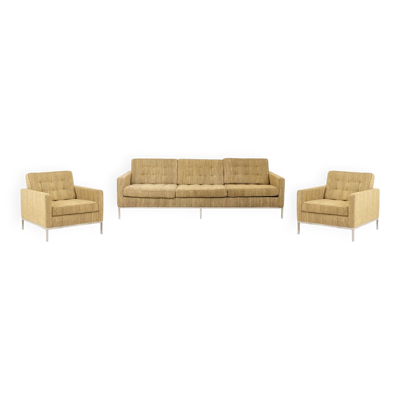 Florence Knoll, pour Knoll. Canapé et paire de fauteuils. Années 1960-70.