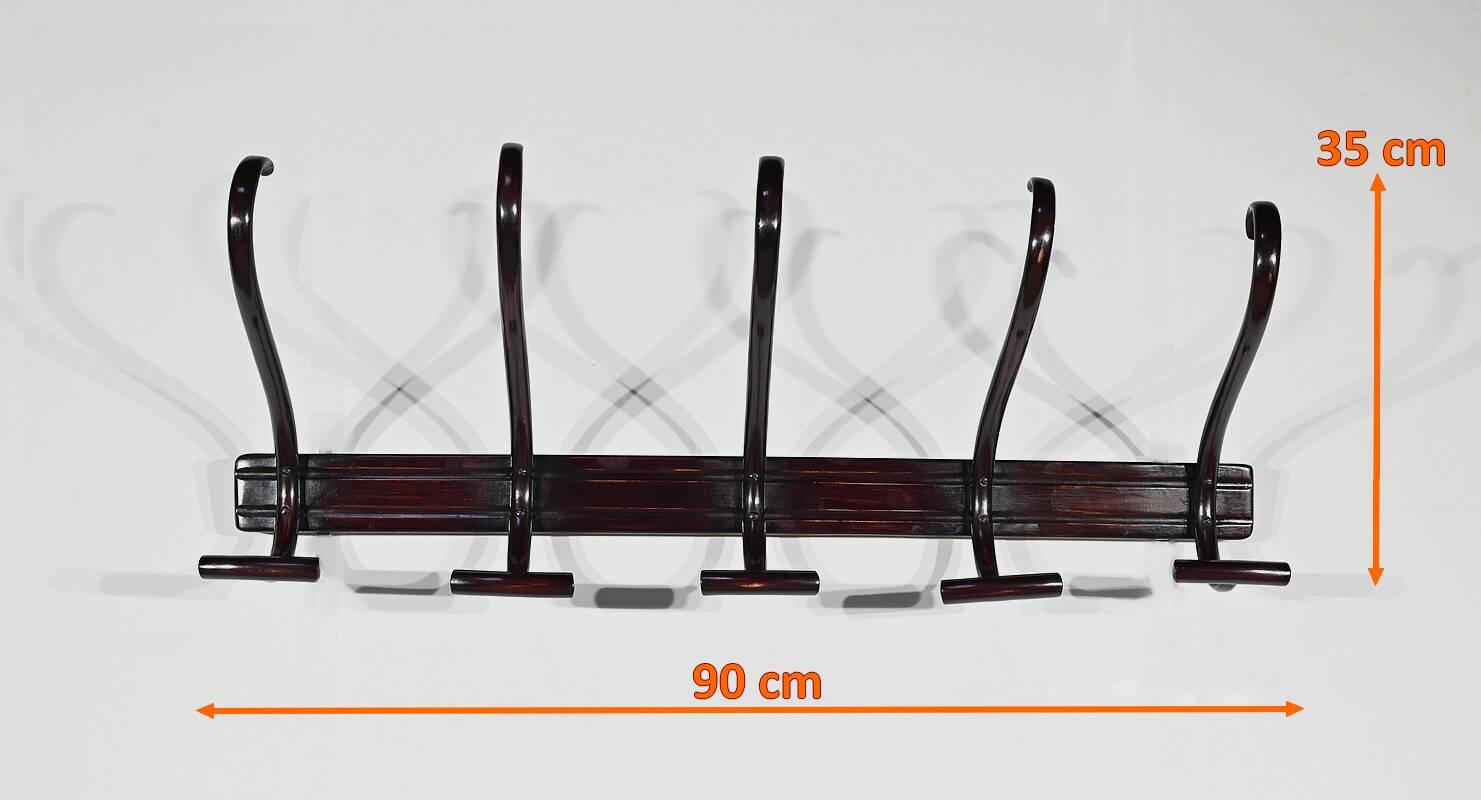 Cloakroom Coat Rack in Curved Beech, Thonet – Early 20th Century