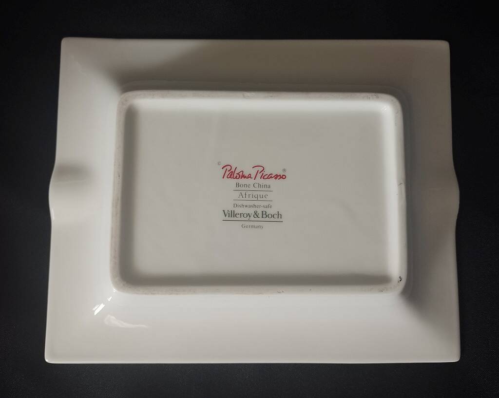 Paloma Picasso Villeroy & Boch Porcelain Ashtray " Afrique" Multicolore