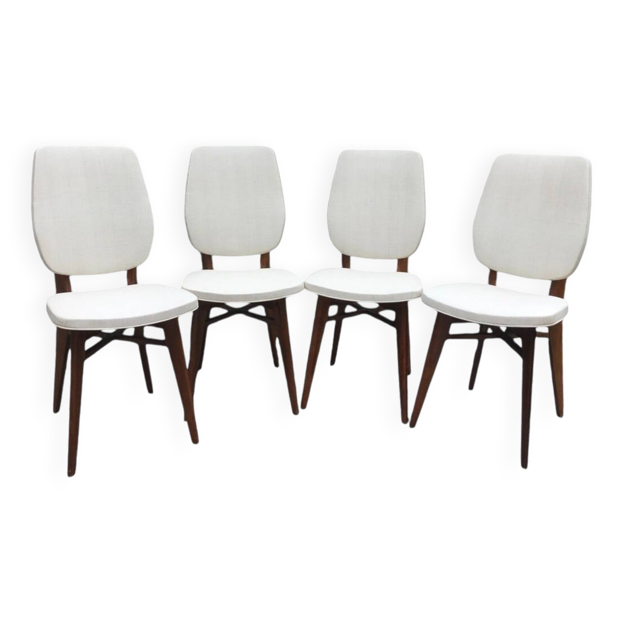 4 chaises en teck design 1960