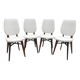 4 chaises en teck design 1960