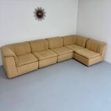 Modular sofa in beige fabric, 70s, 5 elements