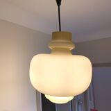 Oplight 75 pendant light vintage lamp in beige opaline by Hans-Agne Jakobsson
