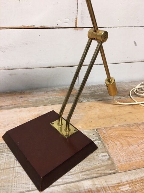 Brass and bakelite swing lamp 1980