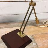 Brass and bakelite swing lamp 1980