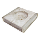 Cendrier en travertin et laiton